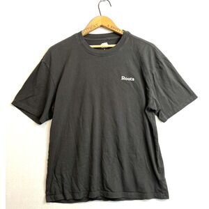 ROOTS Canada Tee Unisex Size 2 Small Relaxed Fit Short‎ Sleeve Grey Gender Free